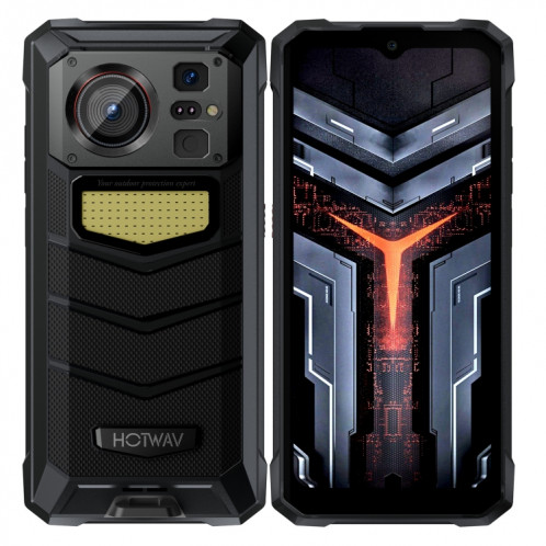  Téléphone robuste HOTWAV W11, 6 Go + 256 Go, vision nocturne, 20 800 mAh, 6,6 pouces Android 13 MT8788 Octa Core, réseau : 4G, OTG (noir cosmique) SH601B981-326